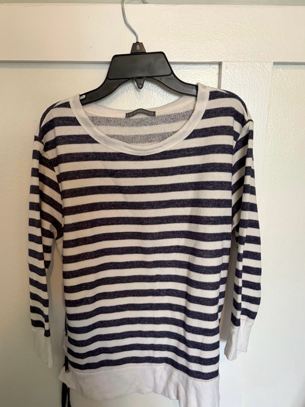Loveapella Striped Navy and White Crewneck Top - Women